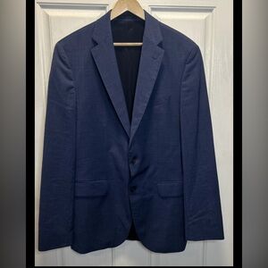HUGO BOSS Sport Coat Jacket Blue Lanificio Tesse Biella Stretch Tailoring 40R
